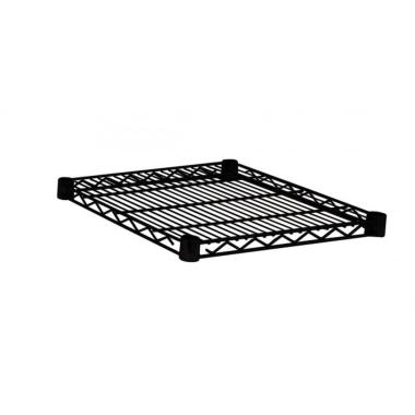 Piano Scaffale Cromo Nero Opaco Lux Quadro cm.45x45 | Bizzotto