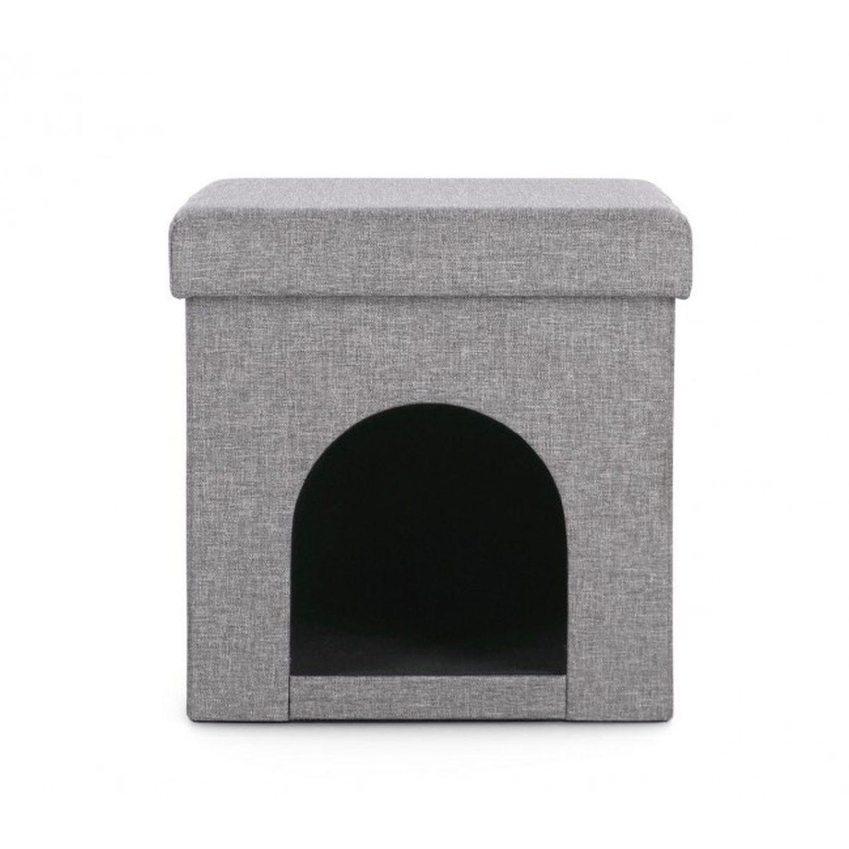 Cuccia Pieg. Leopold Quadro Grigio 38x38 | Bizzotto