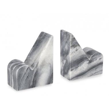 Decorazione Set pz.2 Kandy Marmo Grigio cm.H12 | Bizzotto
