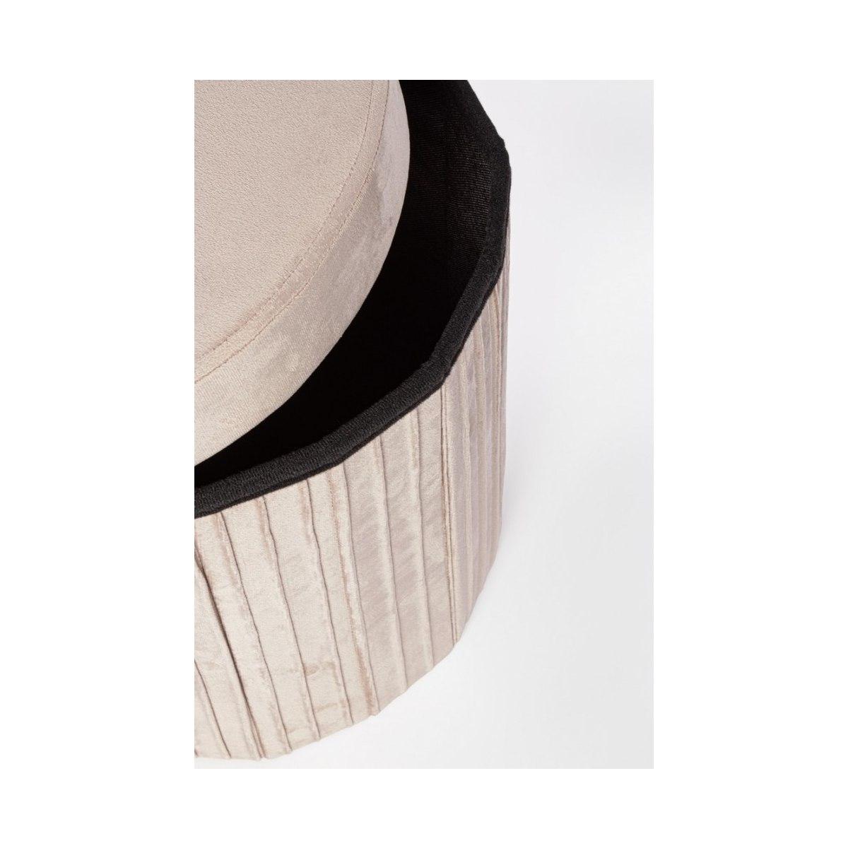 Pouf Contenitore Jocelyn To Velluto Beige | Bizzotto