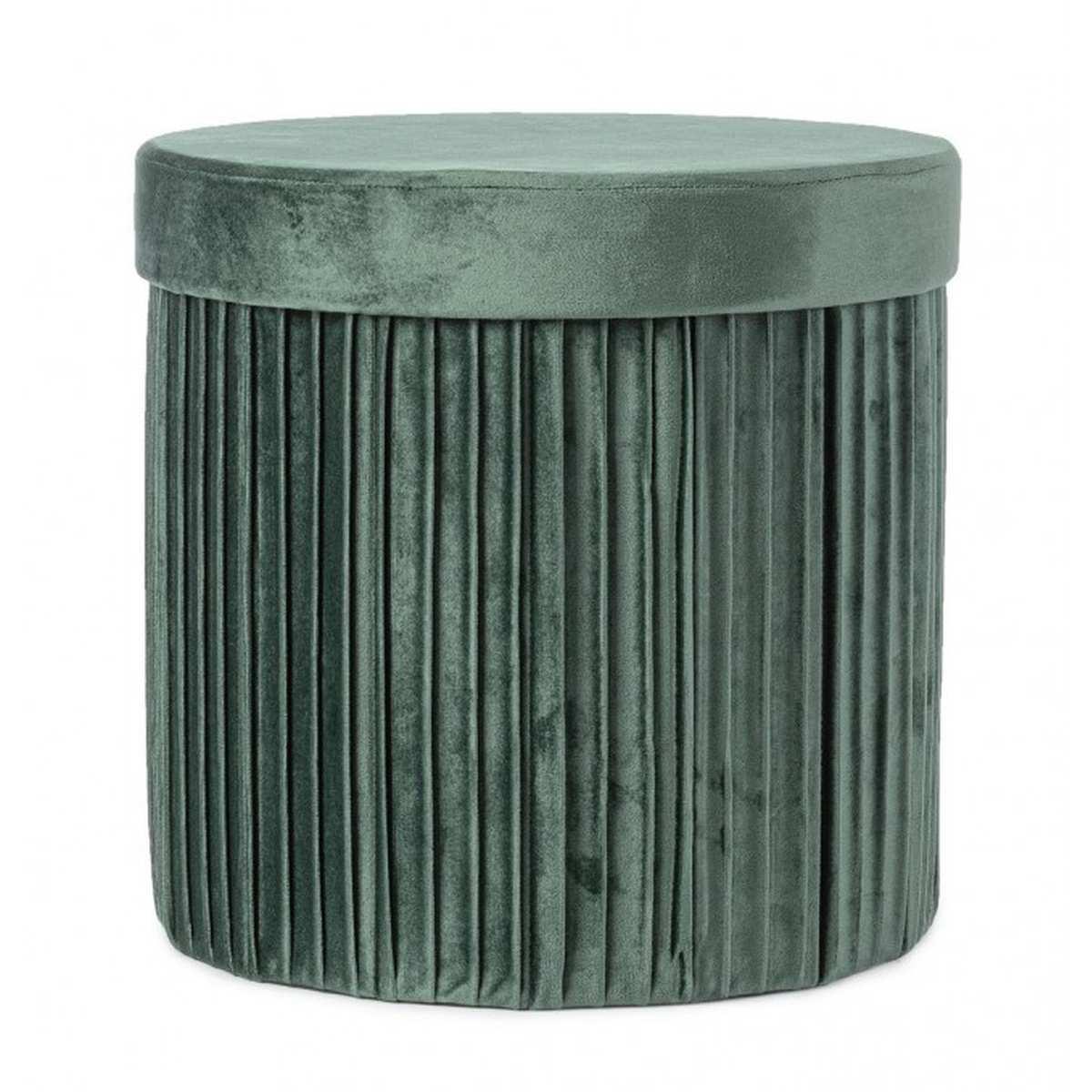 Pouf Contenitore Jocelyn To Velluto Verde | Bizzotto