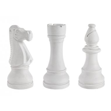 Decorazione Chess Bianco Assortito 3 Modelli | Bizzotto