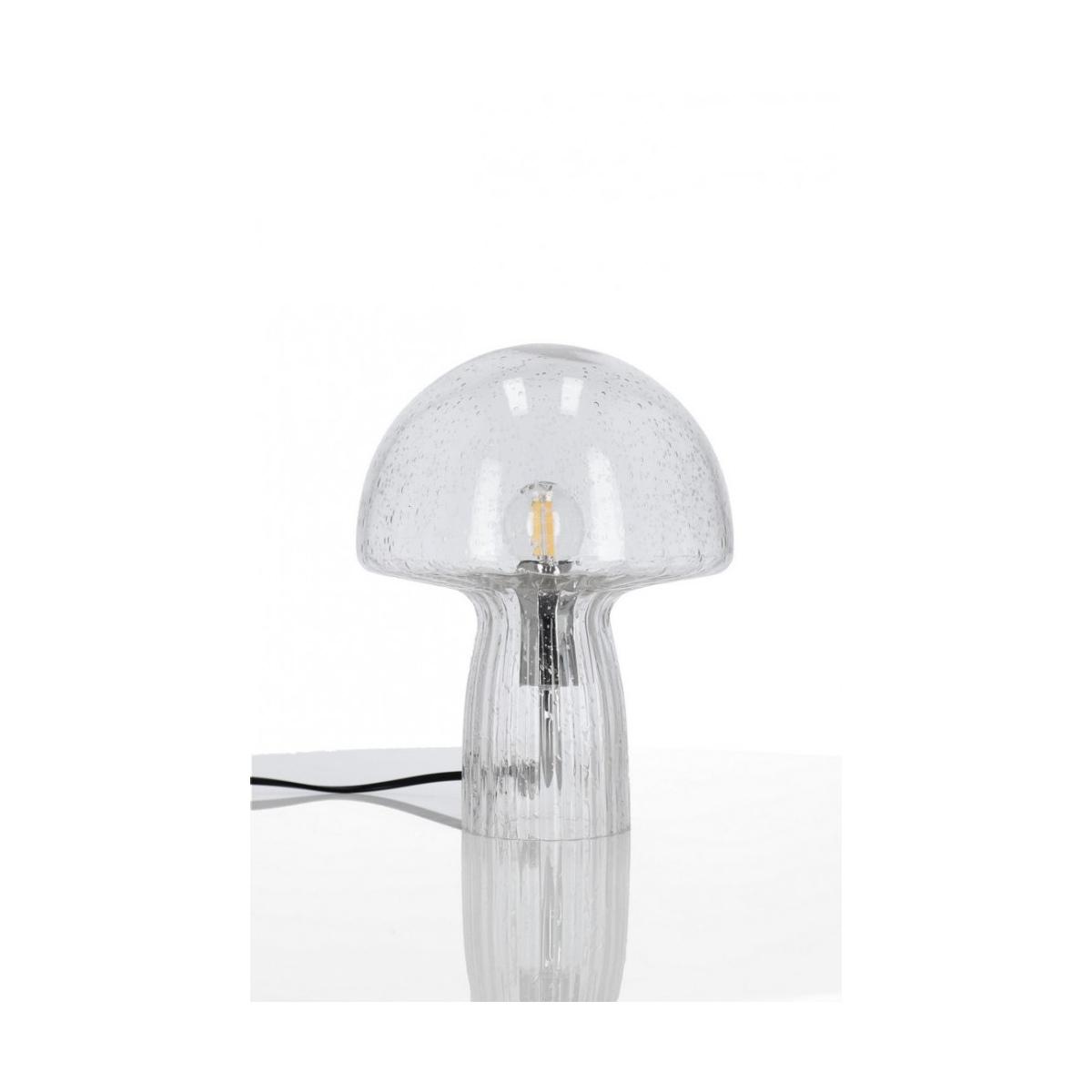 Lampada Tavolo Carysa Vetro Grig Trasp cm.H25,5 | Bizzotto