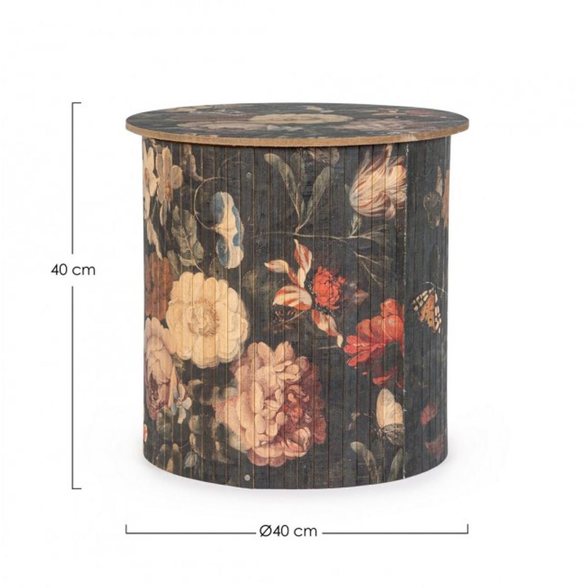 Tavolino Sayuri Bamboo Tondo cm.Ã?40x40H | Bizzotto