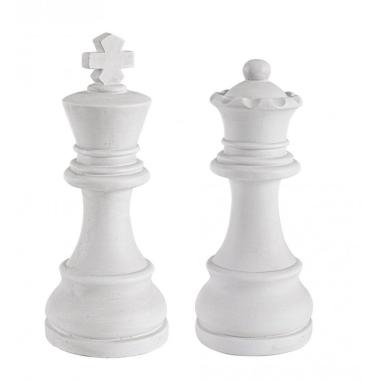 Decorazione Chess Re-Regina Bianco Assortito 2 Modelli | Bizzotto