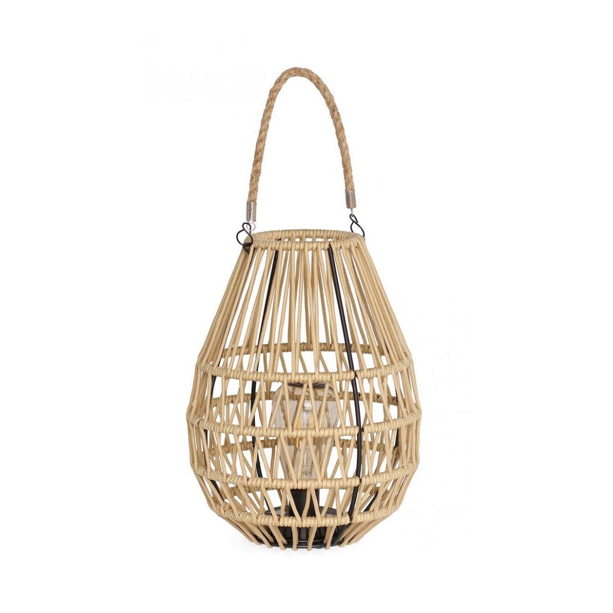 Lanterna Solare Nikhita Bomb Natur cm.Ã?21,5 | Bizzotto