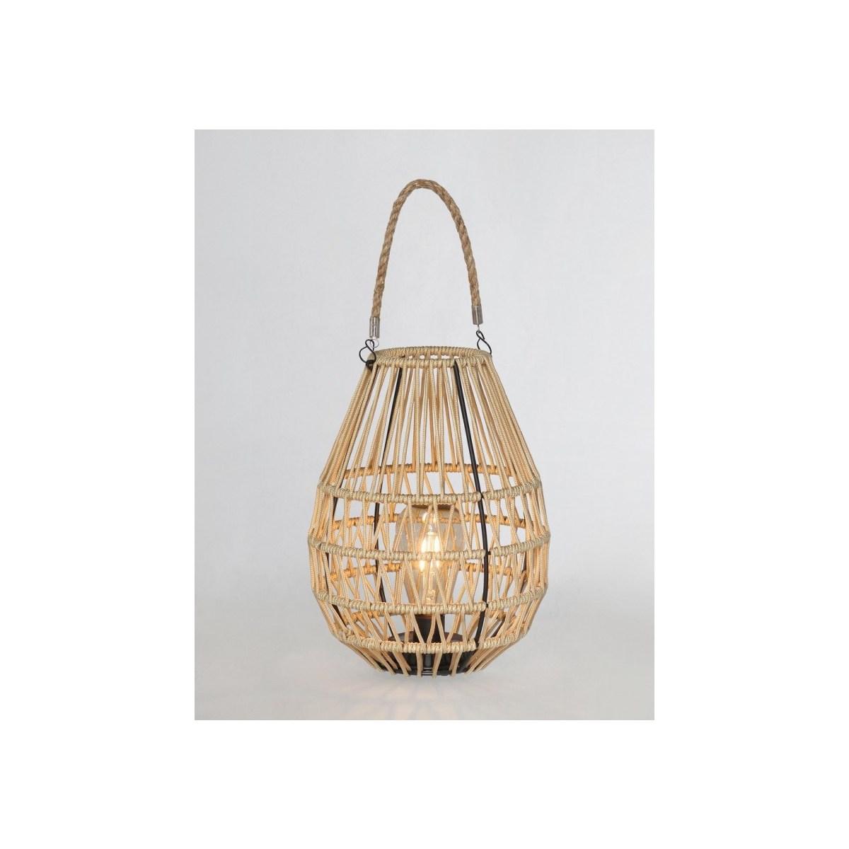 Lanterna Solare Nikhita Bomb Natur cm.Ã?21,5 | Bizzotto