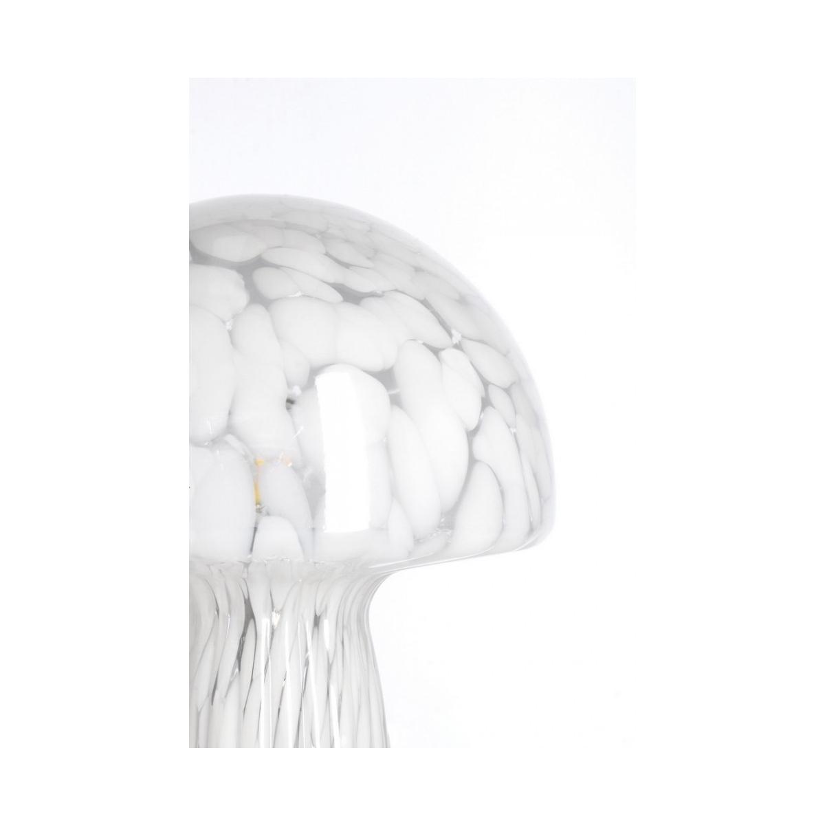 Lampada Tavolo Carysa Vetro Bianco cm.H25,5 | Bizzotto