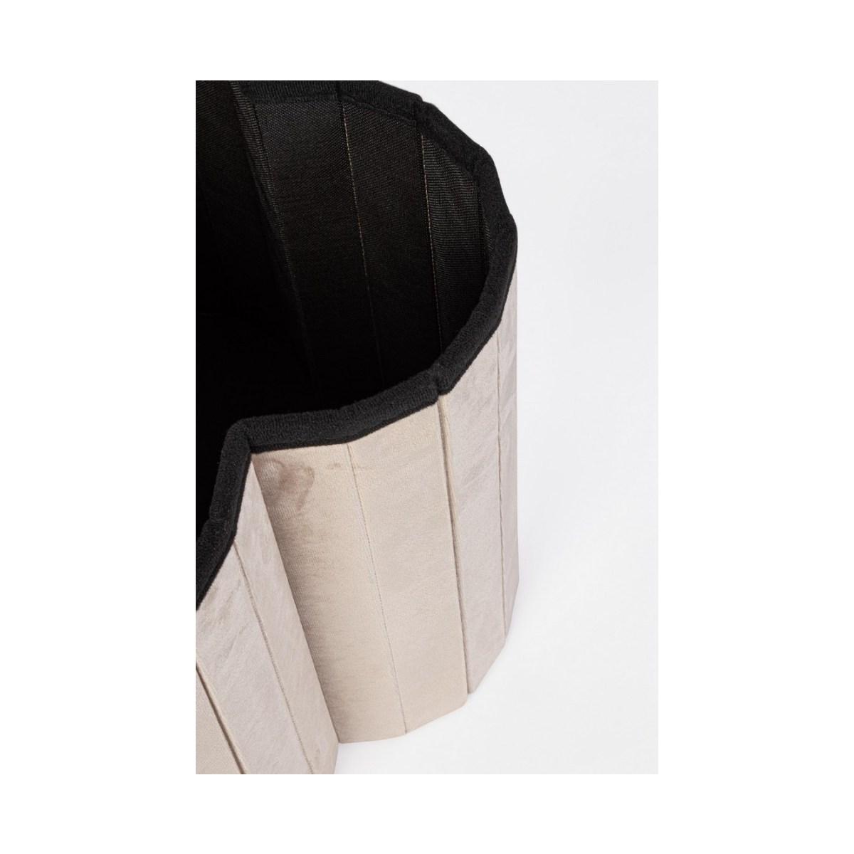 Pouf Contenitore Jocelyn Velluto Beige | Bizzotto