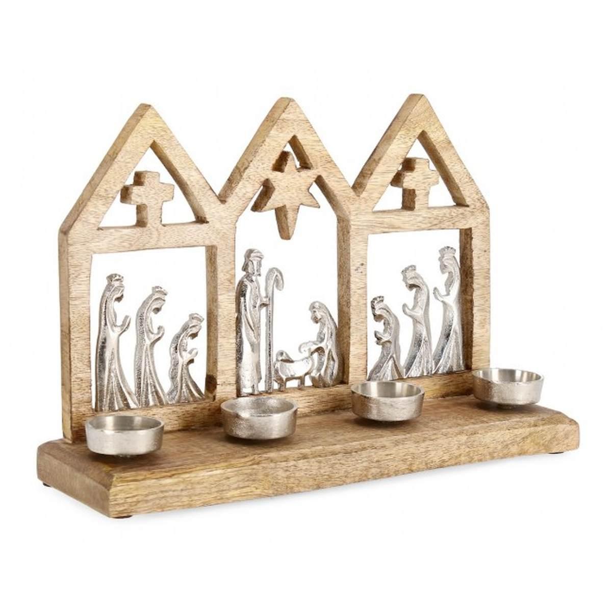 Portacandela 4P Chameli Nativita' Nat-Arg | Bizzotto