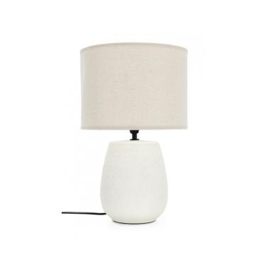 Lampada Tavolo Irvin Bomb Cr Bianco cm.H41,5 | Bizzotto