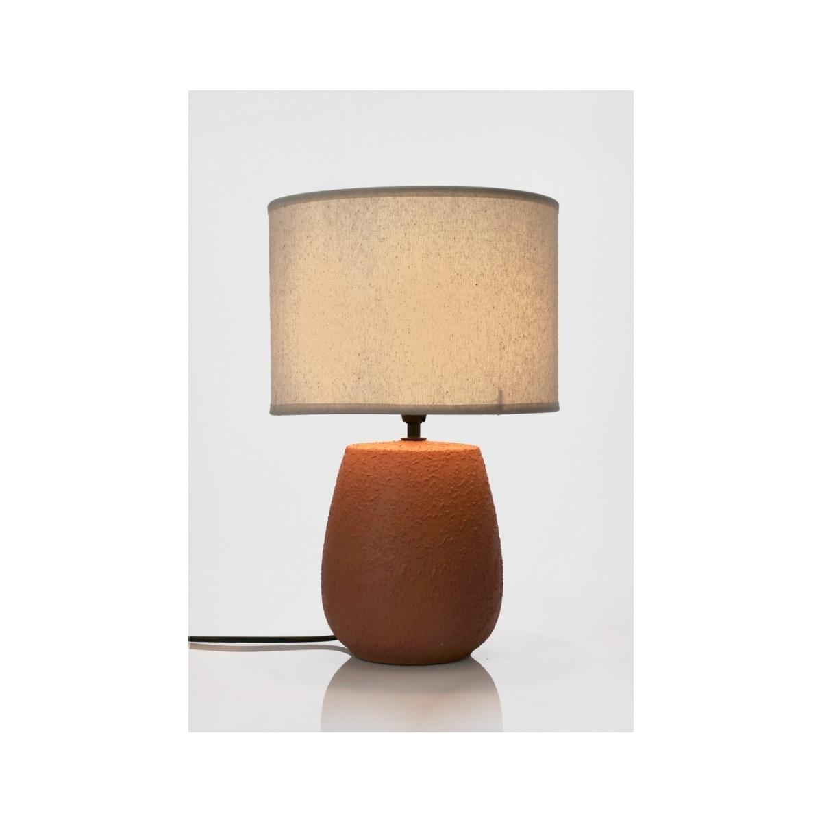 Lampada Tavolo Irvin Bomb Cr Terracot cm.H41 | Bizzotto