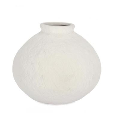 Vaso Elayda Bomb Porc Bianco cm.24x21H | Bizzotto