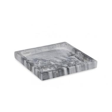 Piatto Decorativo Kandy Marmo Grig 20x20 | Bizzotto