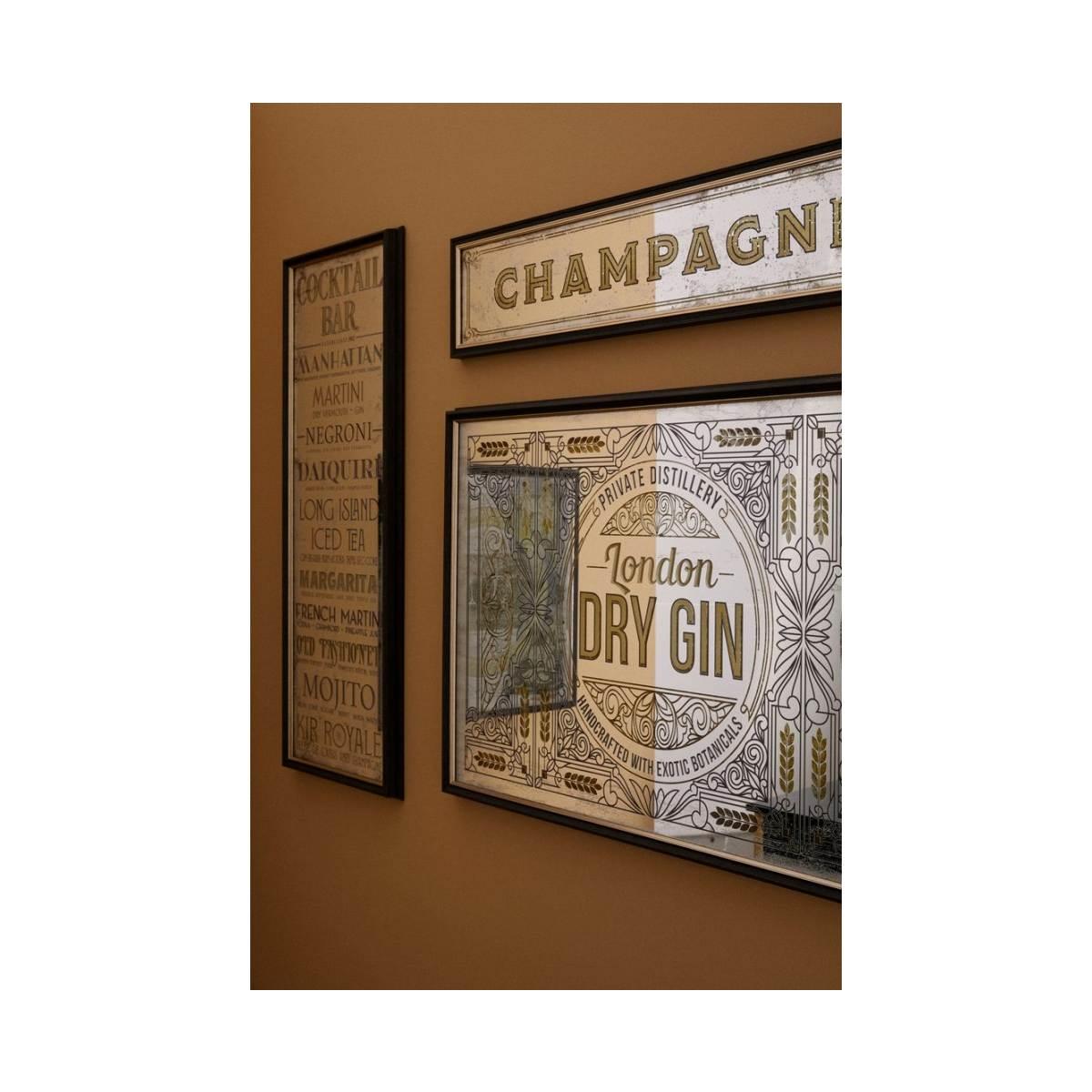 Specchio con Cornice Library Oro cm.97x22 | Bizzotto