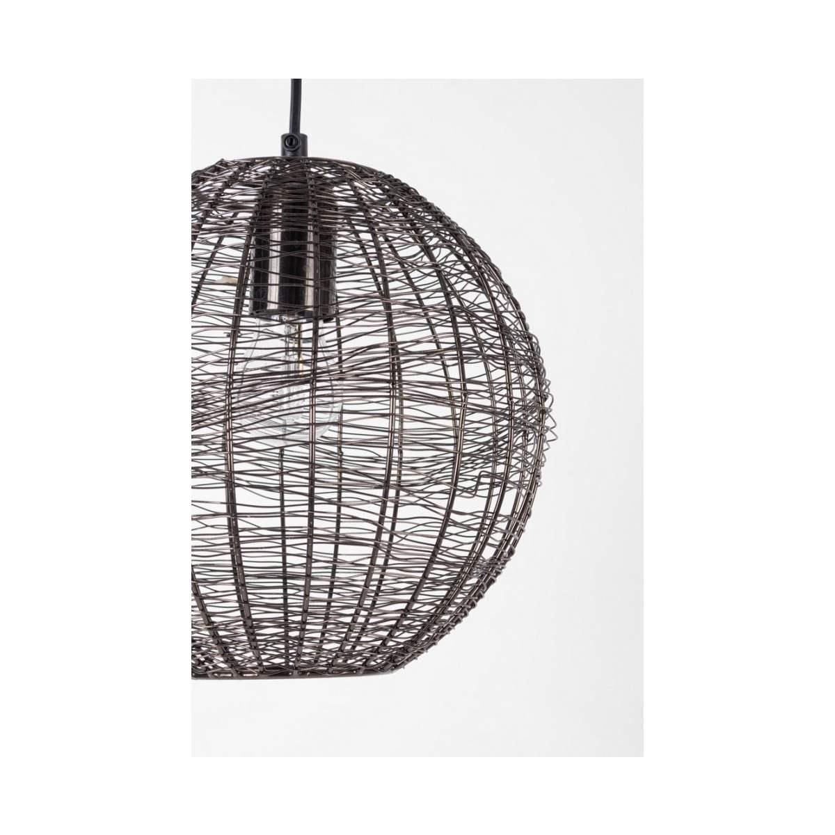 Lampadario Inay Tondo Nero cm.Ã?25 | Bizzotto