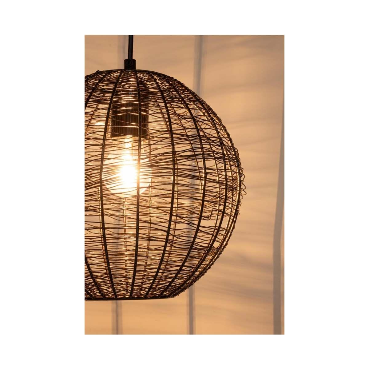 Lampadario Inay Tondo Nero cm.Ã?25 | Bizzotto