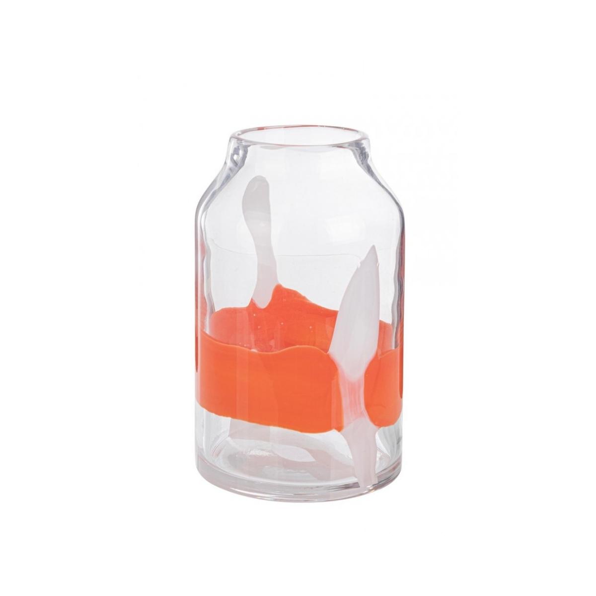 Vaso Eridanus Vetro Arancio Bianco cm.H24,5 | Bizzotto