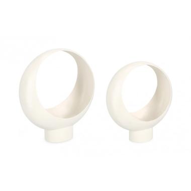 Portafiori Set pz.2 Keyra To Bianco | Bizzotto