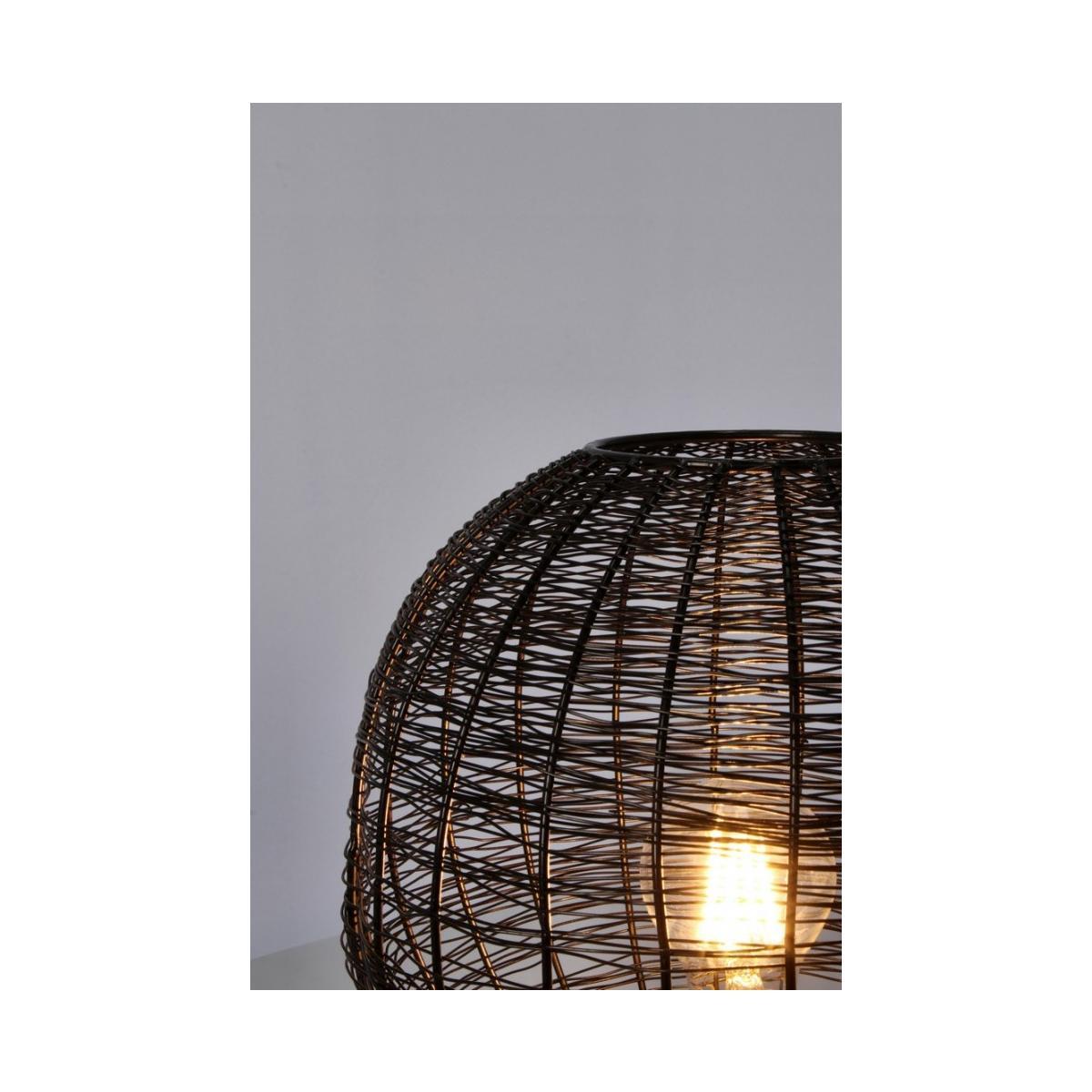 Lampada Tavolo Inay Tondo Nero cm.Ã?26 | Bizzotto