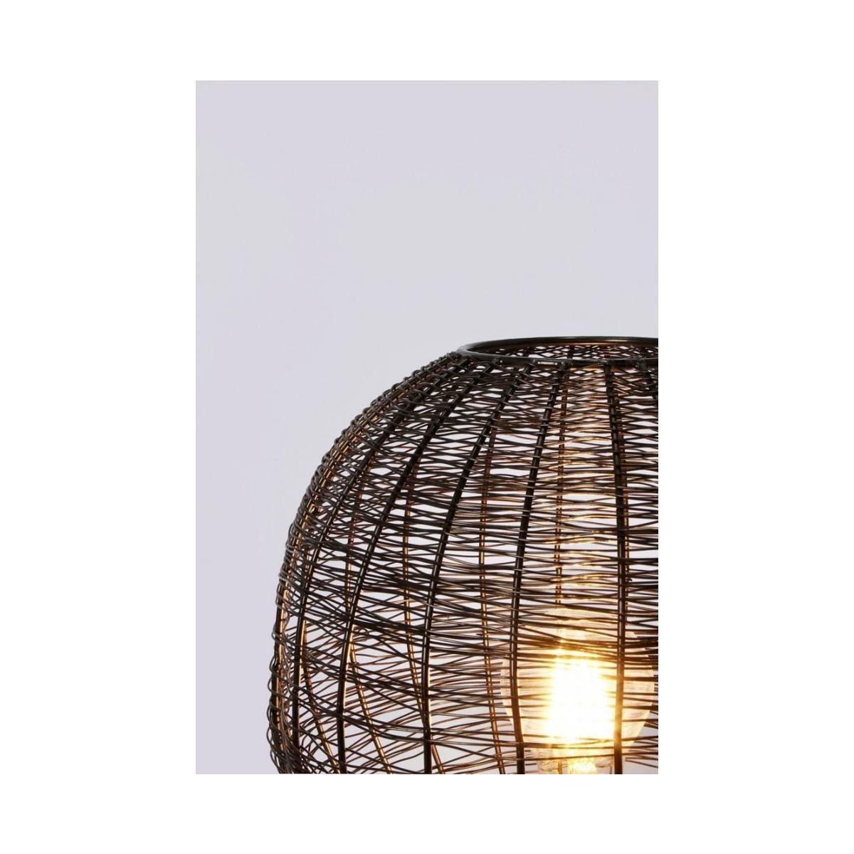 Lampada Tavolo Inay Tondo Nero cm.Ã?26 | Bizzotto