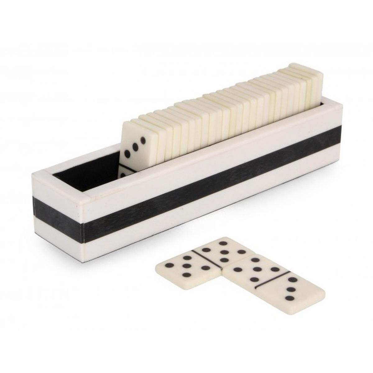 Decorazione Domino Fortune Bian 20,5x4,5 | Bizzotto