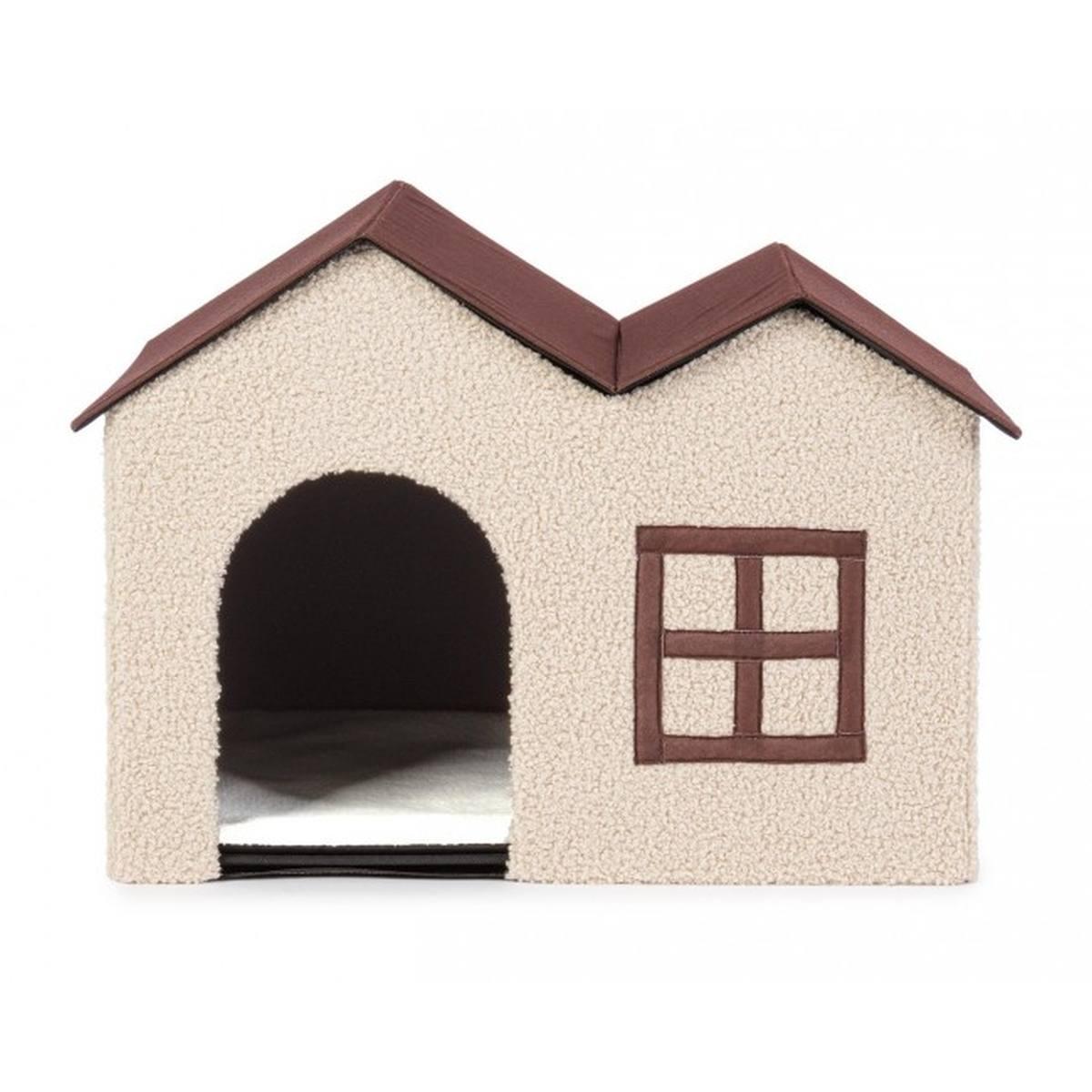 Cuccia Berard Casetta Beige-Marrore cm.H40 | Bizzotto