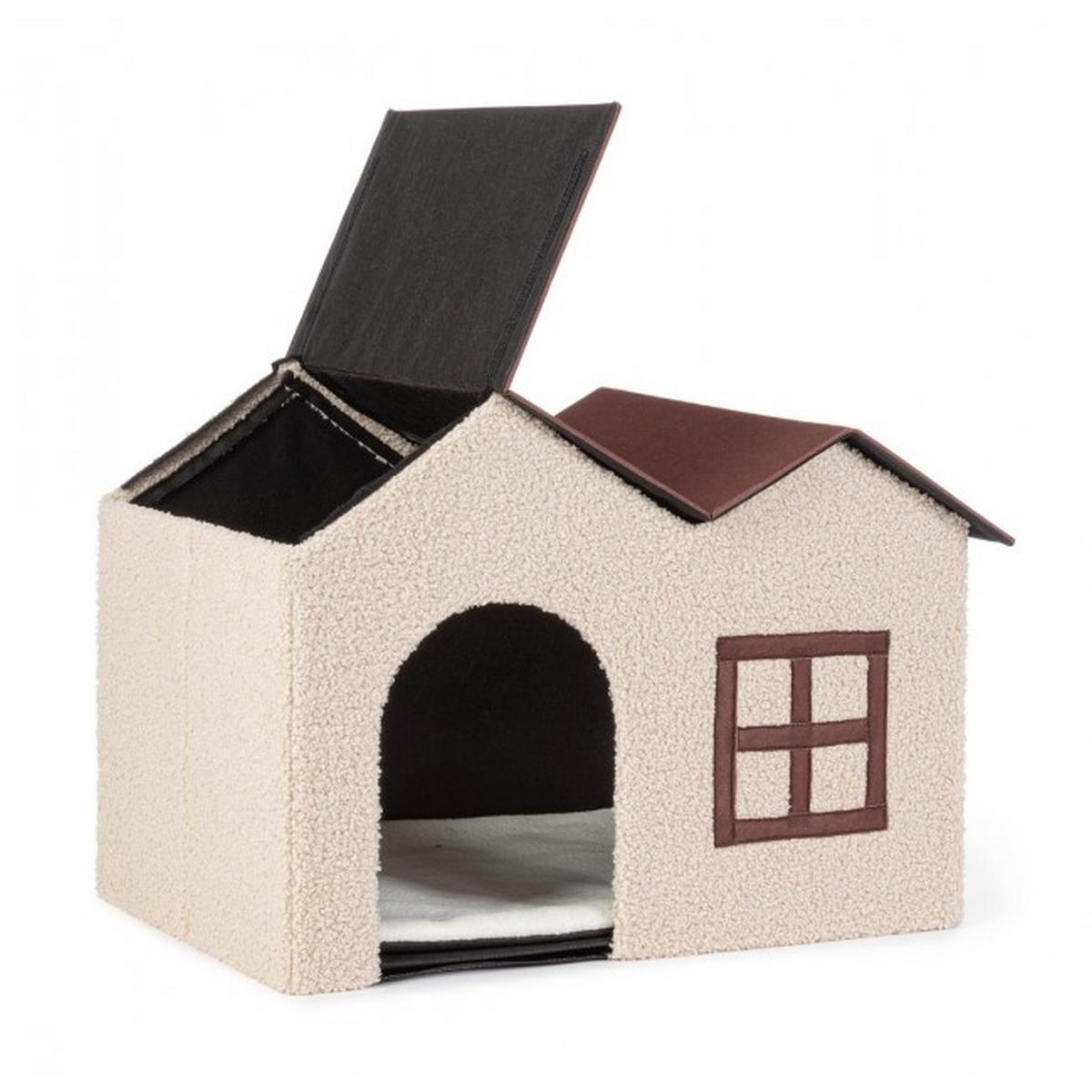 Cuccia Berard Casetta Beige-Marrore cm.H40 | Bizzotto