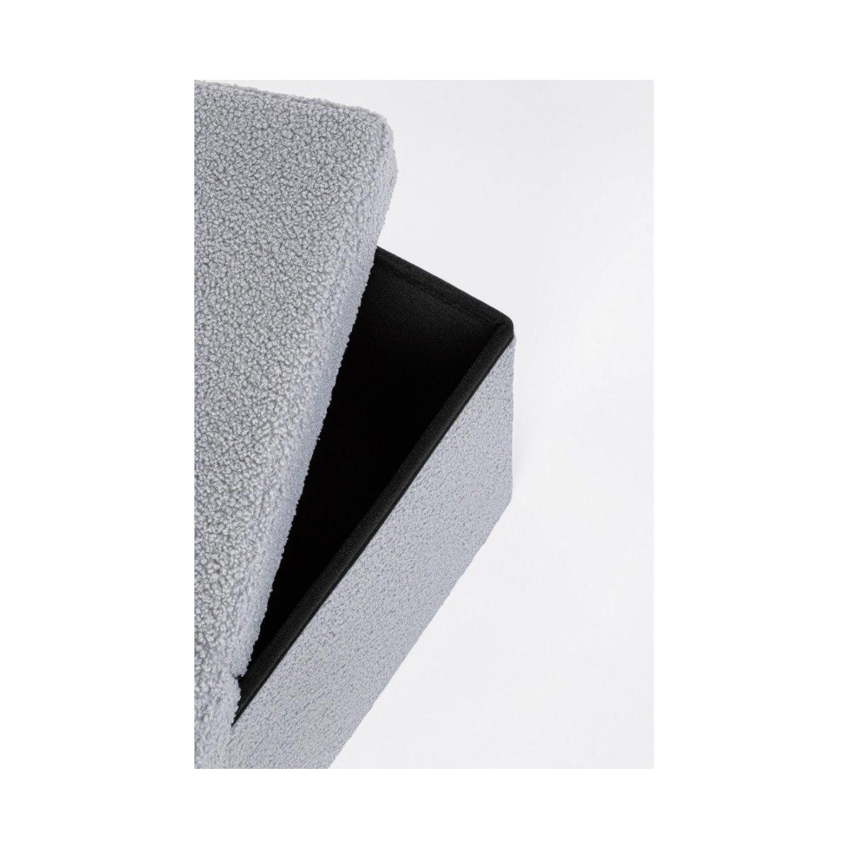 Pouf Contenitore Pieghevole. Joris Ret Boucle Grigio | Bizzotto