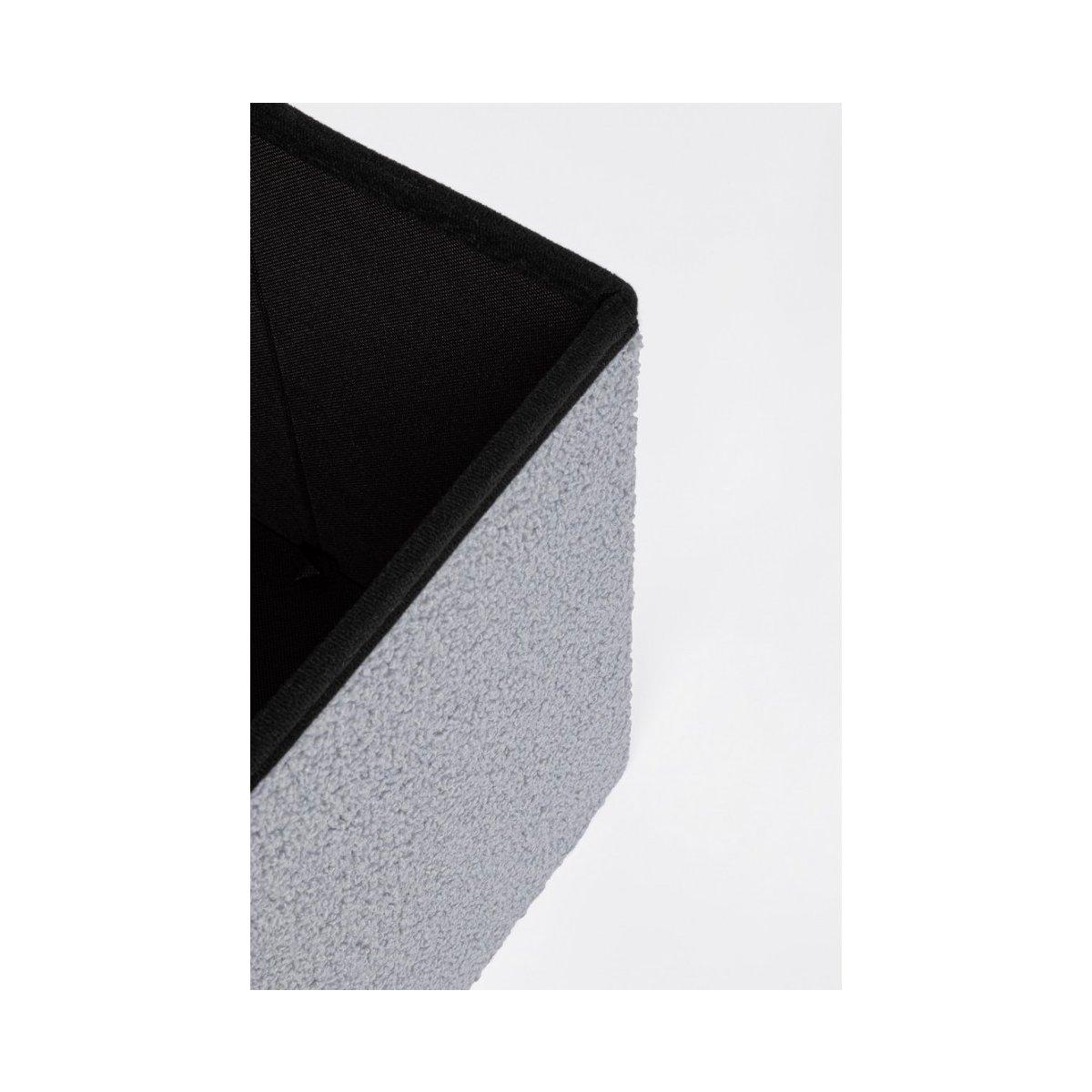 Pouf Contenitore Pieghevole. Joris Ret Boucle Grigio | Bizzotto