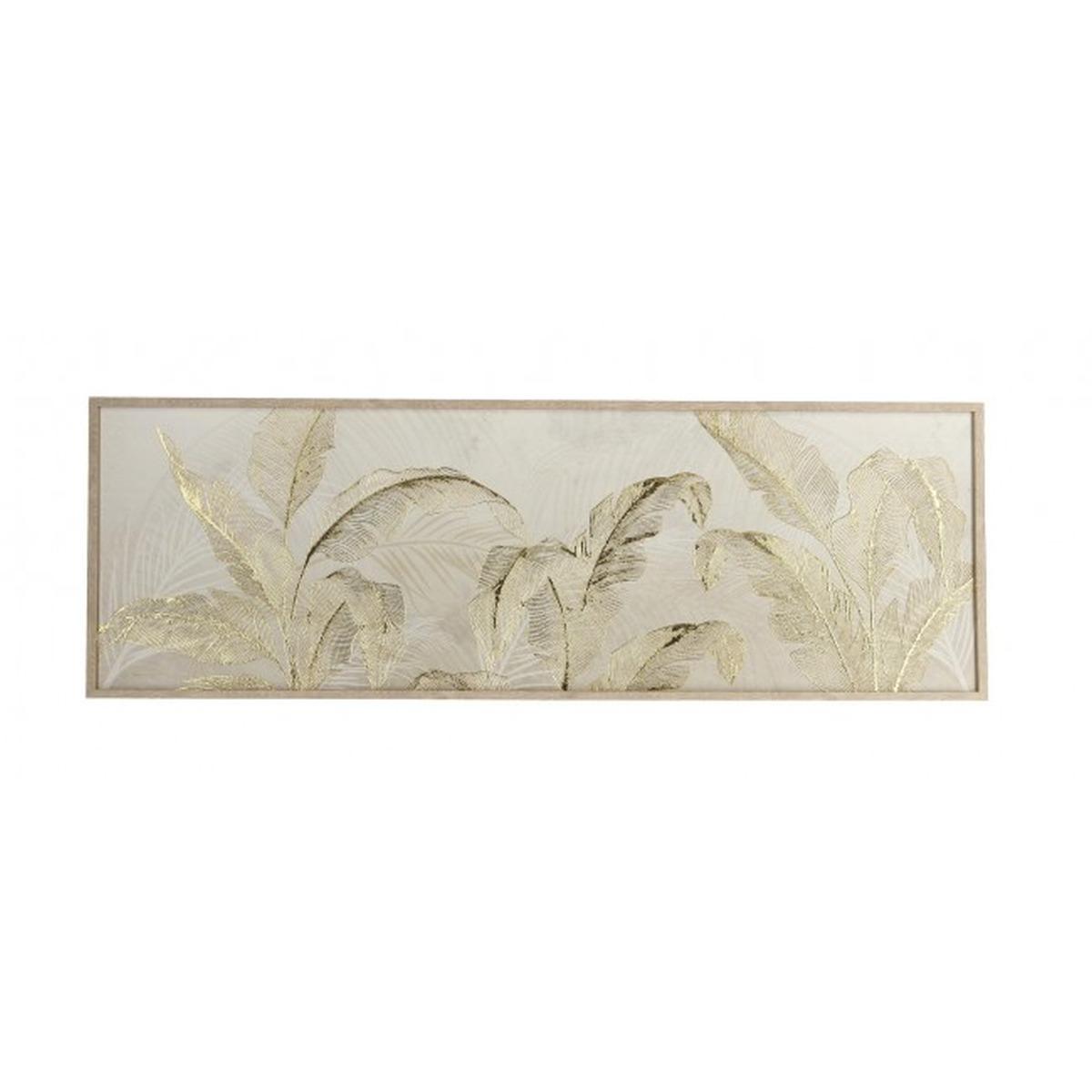 Quadro con Cornice Jarl 237881 Foglie cm.120x40 | Bizzotto