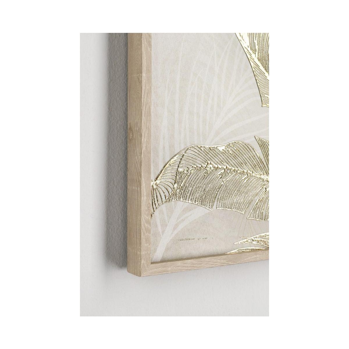 Quadro con Cornice Jarl 237881 Foglie cm.120x40 | Bizzotto