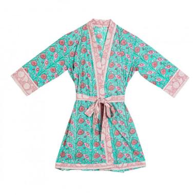 Accappatoio Kimono Emelie Verde Sme | Bizzotto