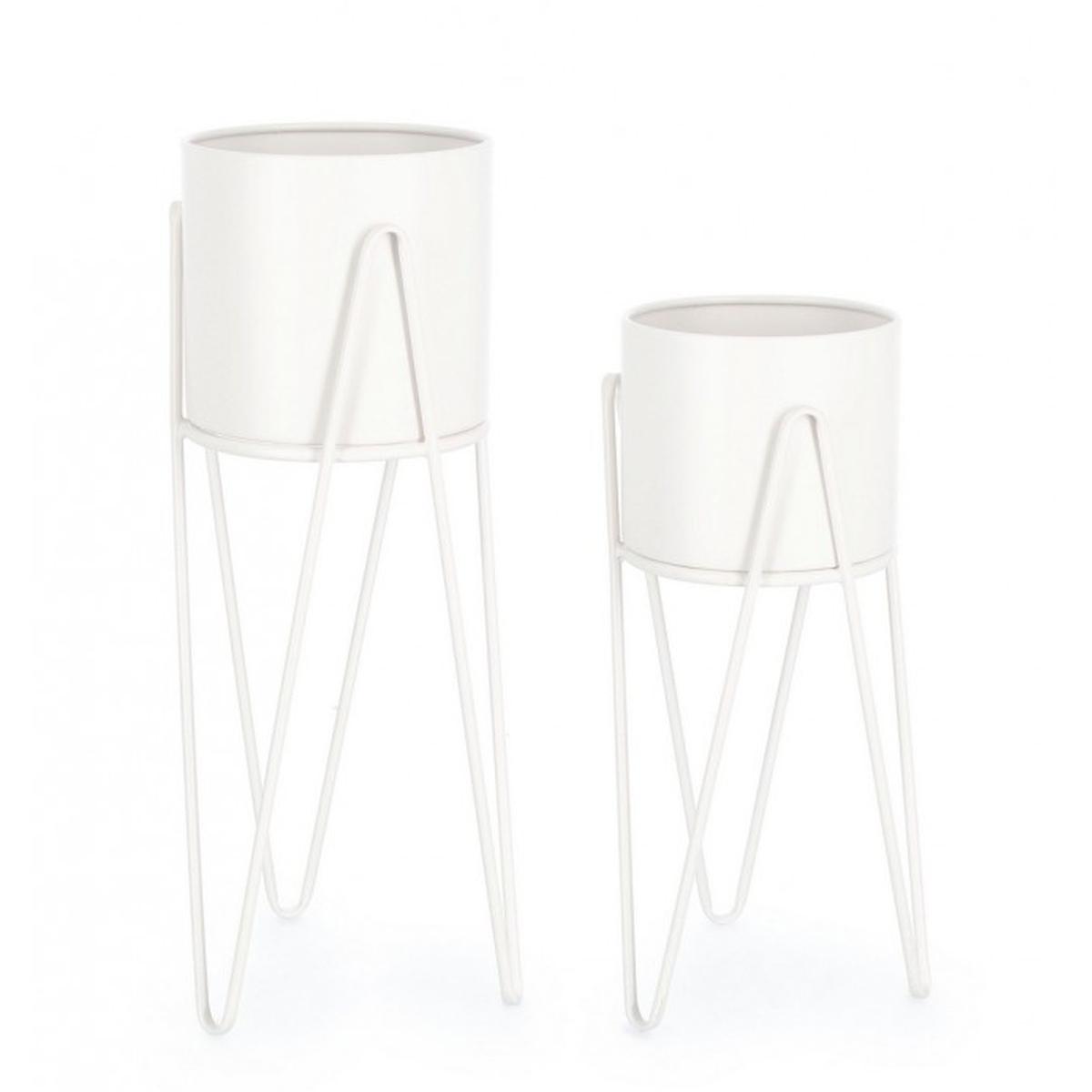 Portafiori Set pz.2 Madelyn To Bianco | Bizzotto