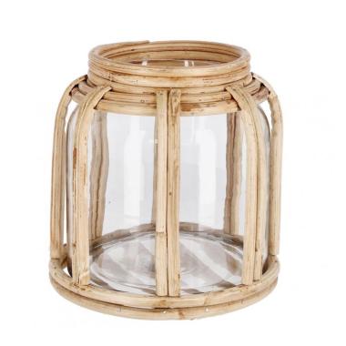 Vaso Chaman Vetro Naturale cm.H22 | Bizzotto