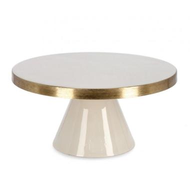 Alzata Decorativa Velma Oro Beige cm.Ã?30 | Bizzotto