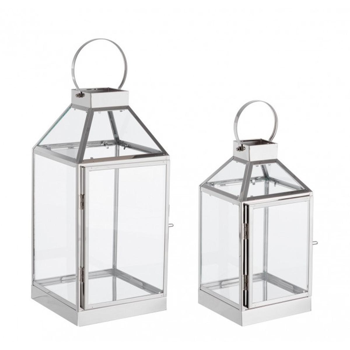 Lanterna Set pz.2 Conven Argento | Bizzotto