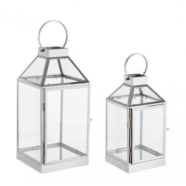 Lanterna Set pz.2 Conven Argento | Bizzotto