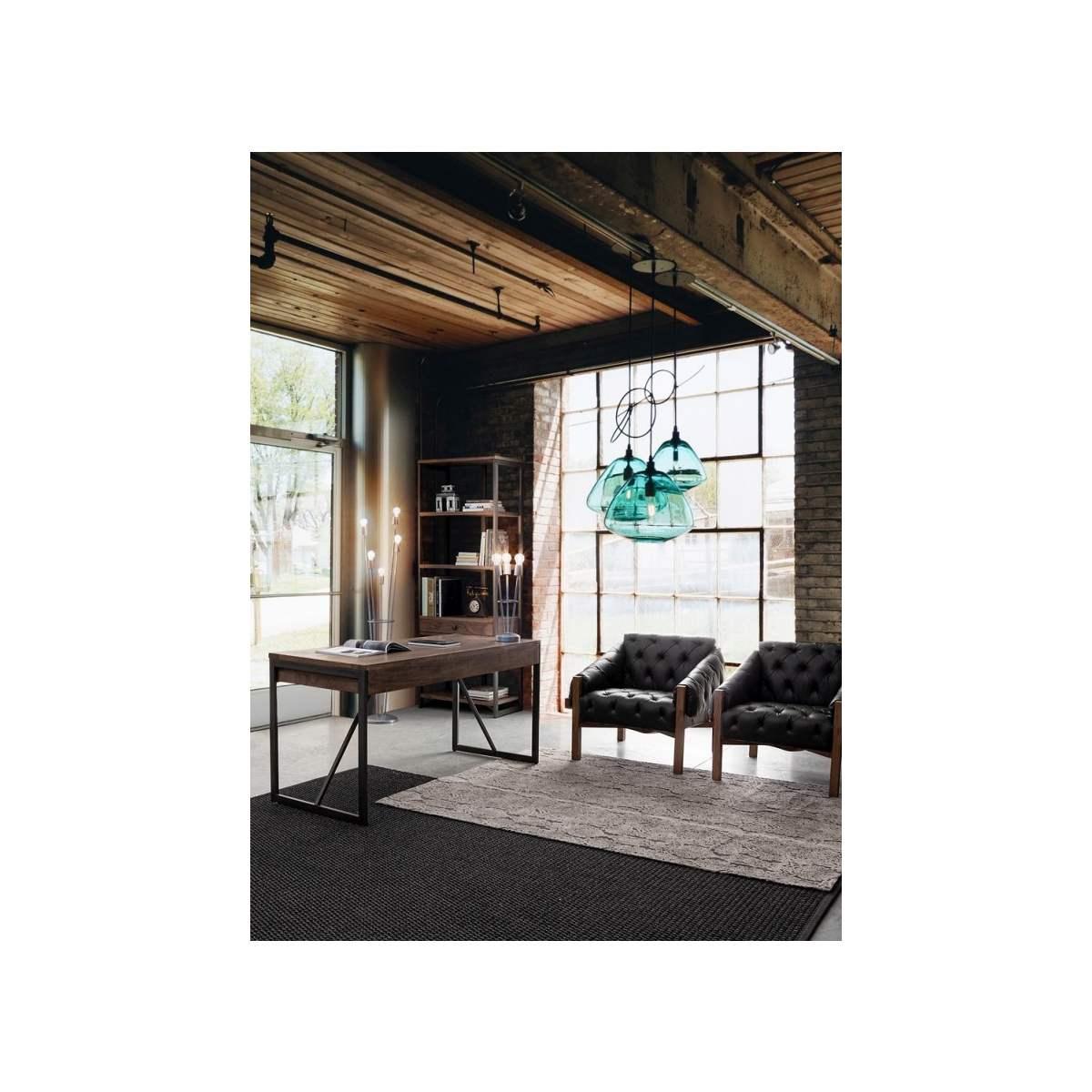 Lampada Tavolo Fiaccola 3Luci Argento cm.H45 | Bizzotto