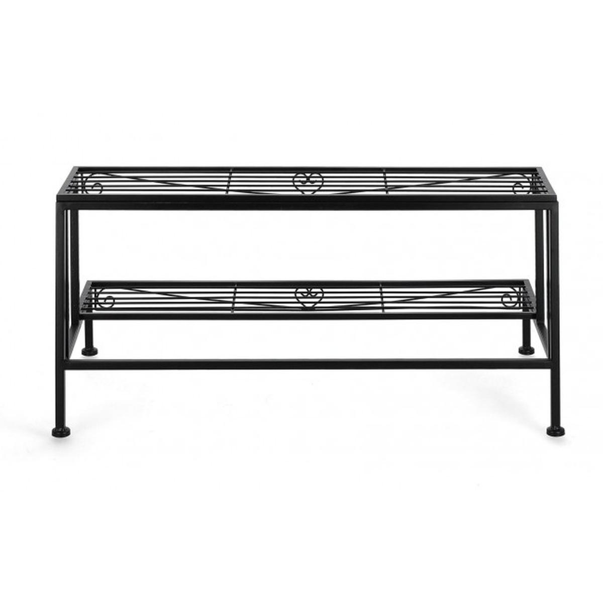 Portafiori 2 Posti Alisha Nero cm.75x36,5H | Bizzotto