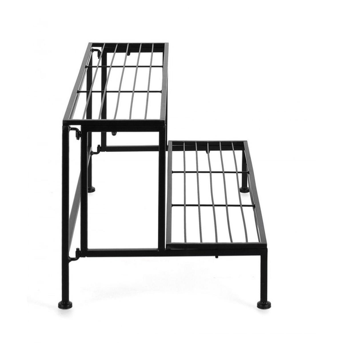 Portafiori 2 Posti Alisha Nero cm.75x36,5H | Bizzotto