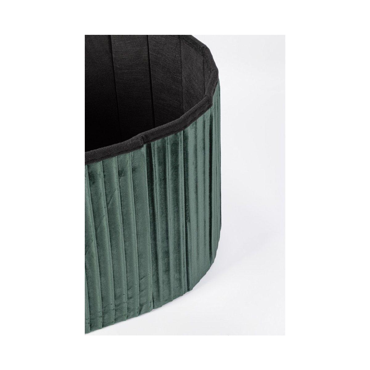 Pouf Contenitore Jocelyn Ovale Velluto Verde | Bizzotto