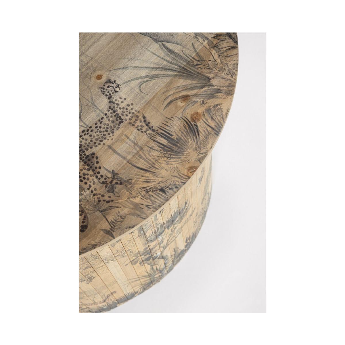 Tavolino Namika Bamboo Tondo cm.Ã?58x40H | Bizzotto