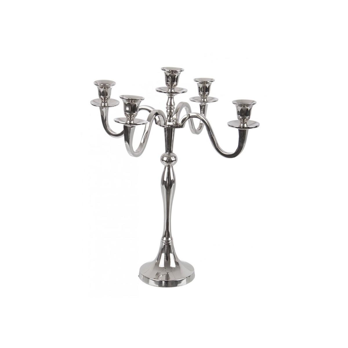 Candelabro Norah 5Fuochi Argento cm.H43 | Bizzotto