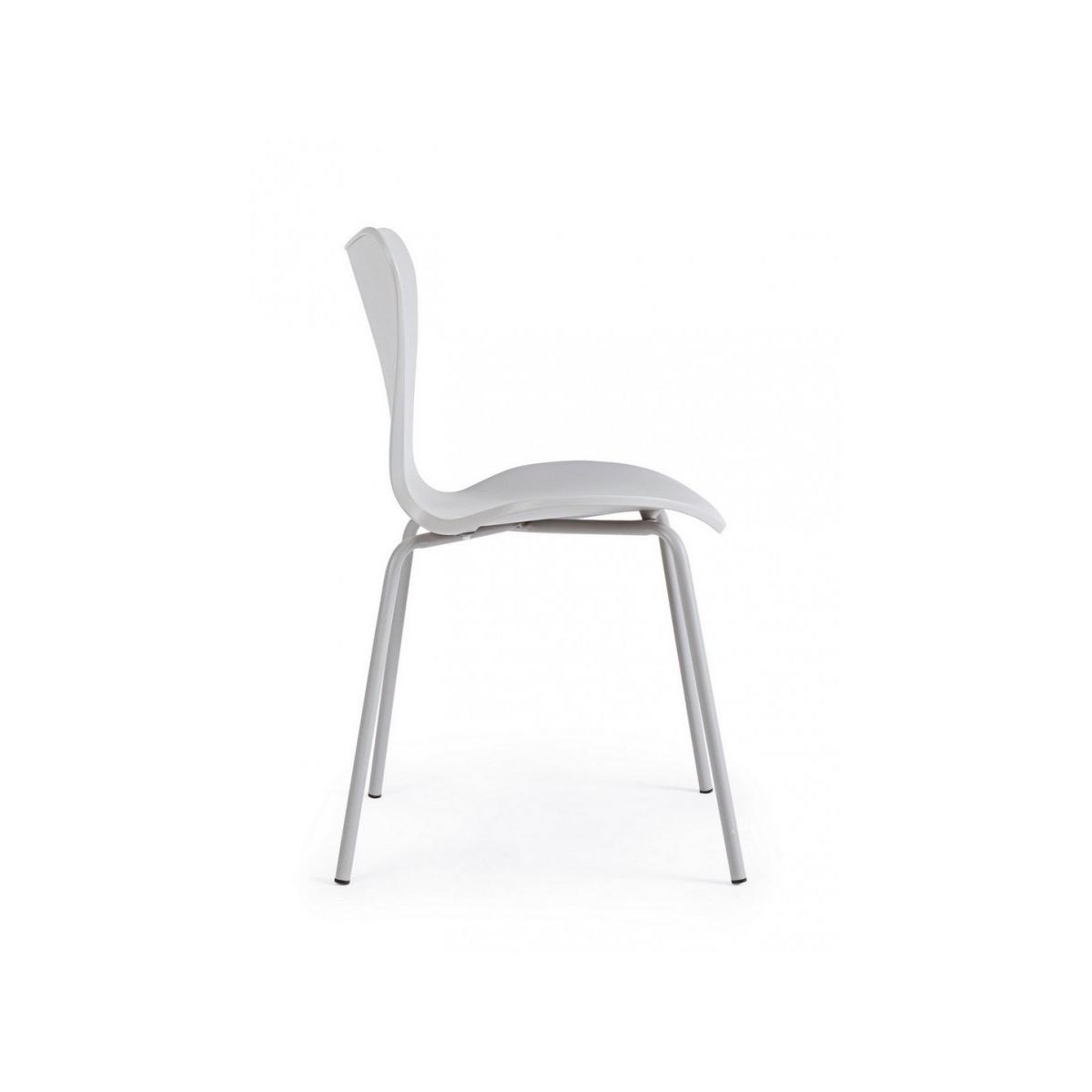 Sedia Tessa Grigio Ch. con Gamba In Tinta | Bizzotto