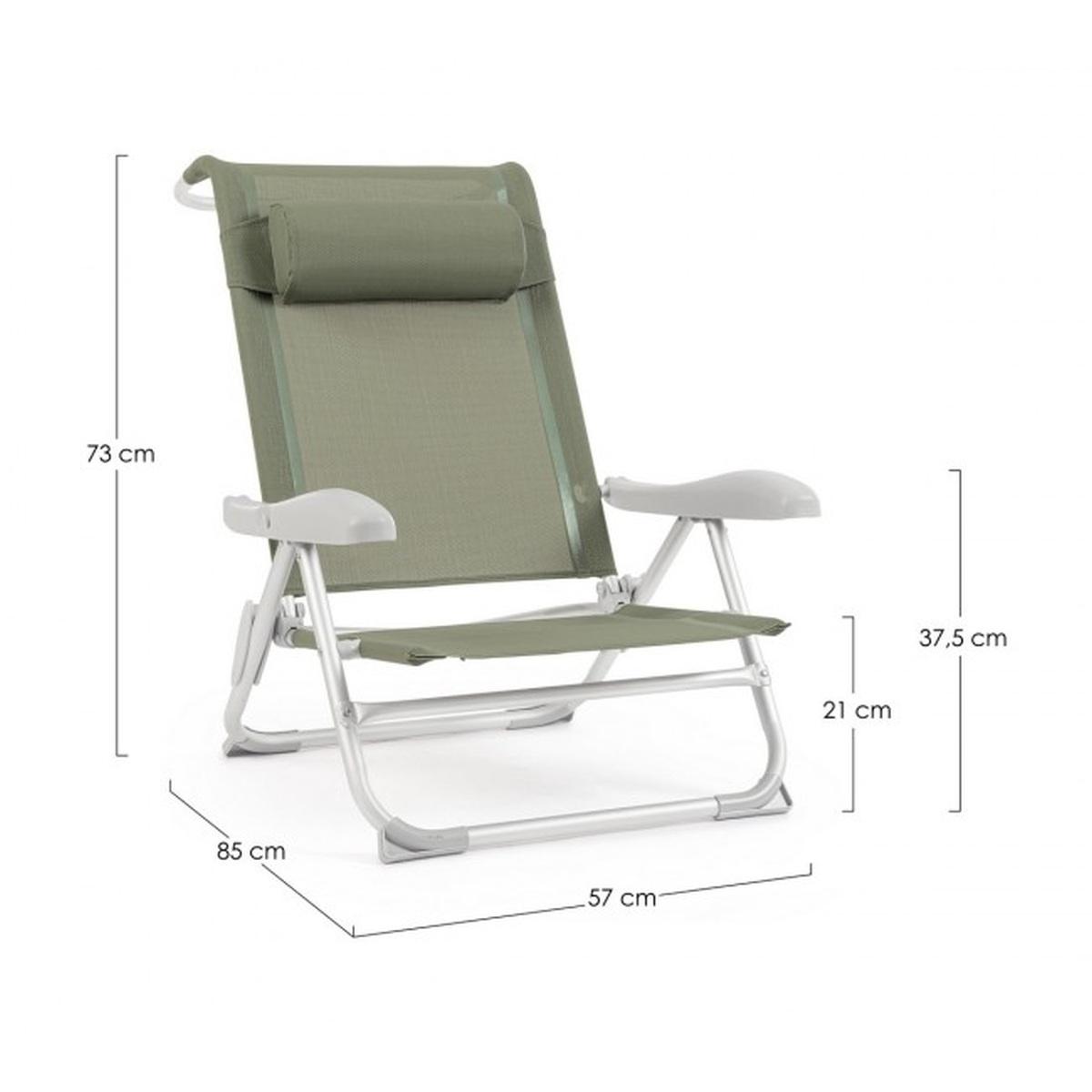 Spiaggina Alluminio con Coprisole Cayo Verde | Bizzotto