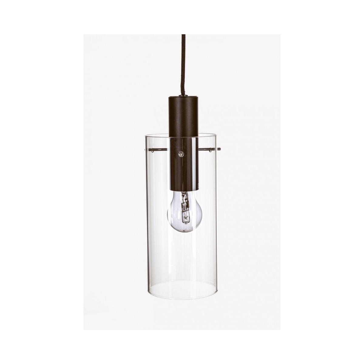 Lampadario 1 Luce Aglow Trasp-Nero | Bizzotto