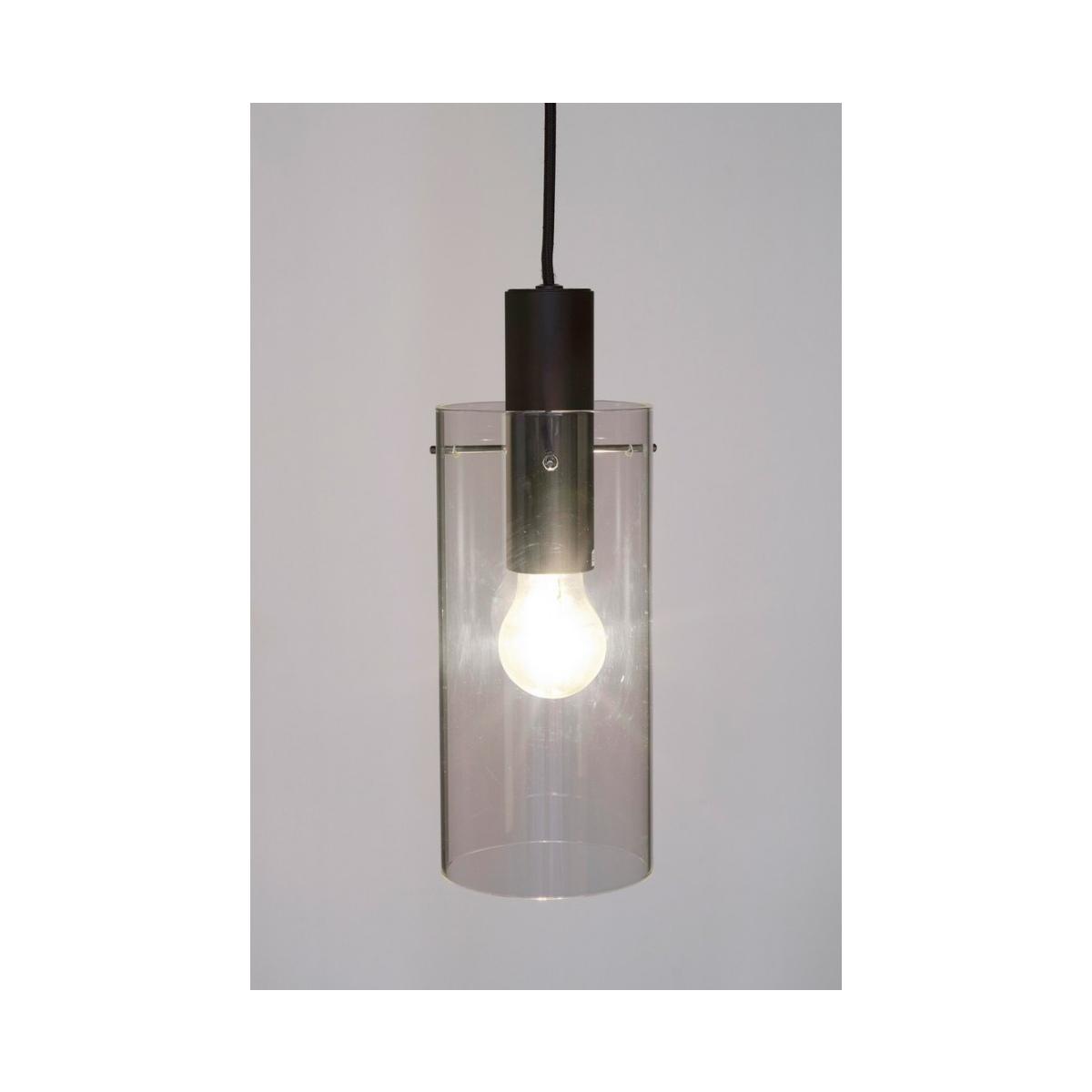 Lampadario 1 Luce Aglow Trasp-Nero | Bizzotto