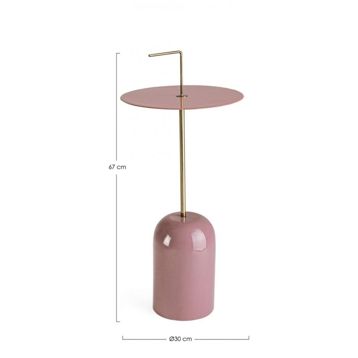 Tavolino Tulasi Rosa Antico Tondo cm.Ã?30 | Bizzotto