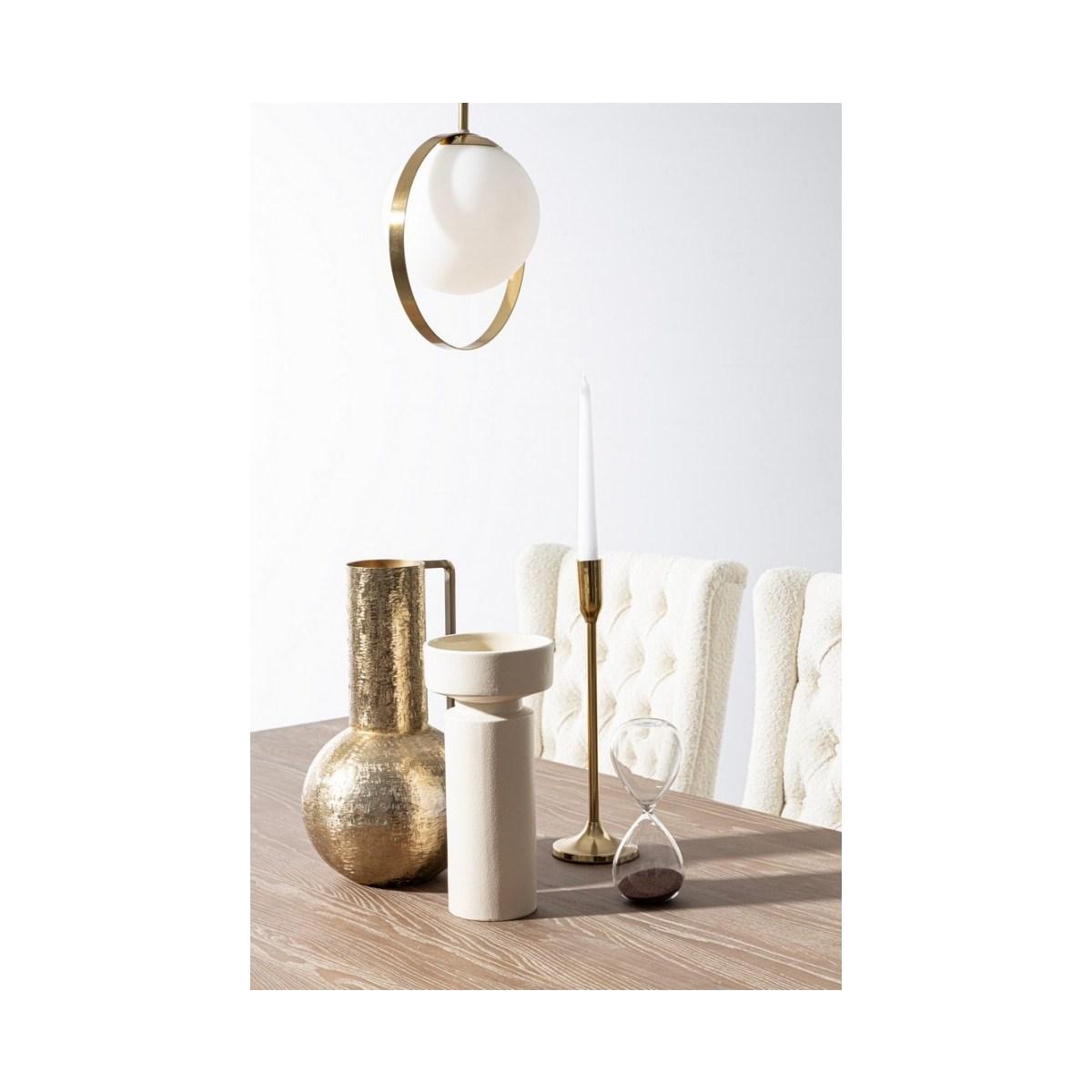 Vaso a Bottiglia Decorativa Lathe 1 Manico Oro cm.H37 | Bizzotto